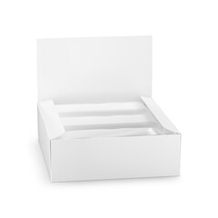 An image of a White Snack Box isolated on a white background