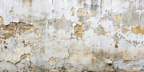 Weathered Brick and Plaster Wall Texture, Concrete, Brick, Cracked Wall