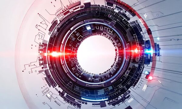 Abstract Circular Digital Technology Background