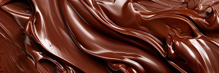 Naklejka premium Texture flow chocolate background gradient splash pattern color satin ripple creamy syrup silk spread