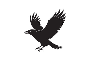 Fototapeta premium Crow silhouette vector illustration,