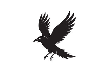 Crow silhouette vector illustration,