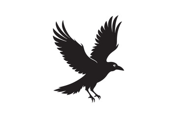 Crow silhouette vector illustration,