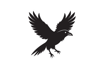 Crow silhouette vector illustration,