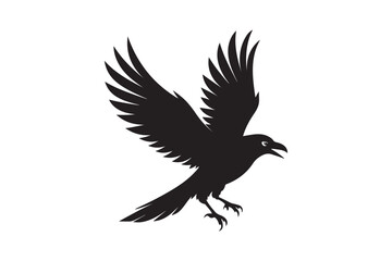 Crow silhouette vector illustration,