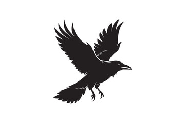 Crow silhouette vector illustration,