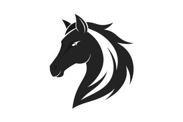 horse, golden, head, icon, modern, stylish, shape, underline, white, background, animal, logo, design, minimal, silhouette, graphic, vector, art, elegant, luxury, symbol, equine, illustration, abstrac