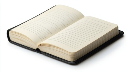 Open Notebook with Lined Pages