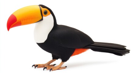 Naklejka premium A Colorful Toucan with a Large Beak