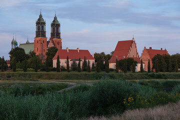 The island of Ostrów Tumski. whose most important building remains the cathedral building. Poznan. Poland
