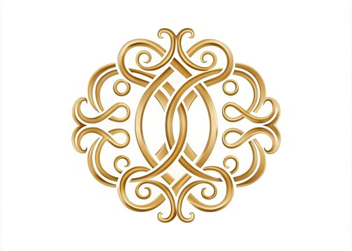 Elegant intertwined letters forming a stylized emblem, set against a clean white background, perfect for representing luxury, sophistication, and high-end branding.