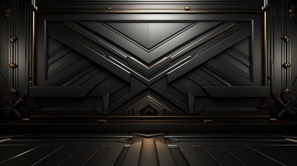 Obraz premium luxury black grey gradient backgrounds with rectangle frame.