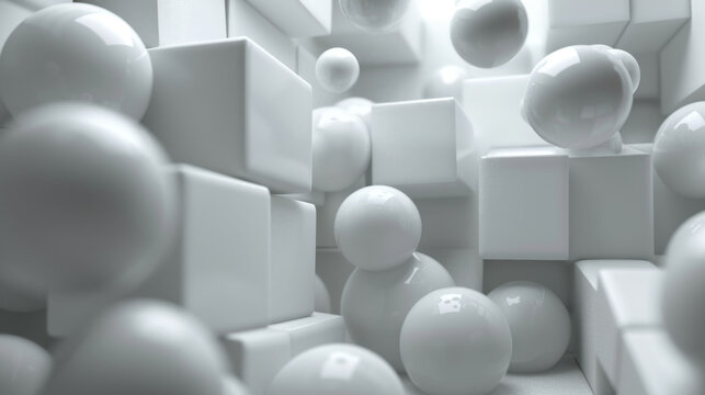 Fading objects animation: 3D objects, such as spheres or cubes, that gradually disappear or appear, adding dynamics to the background.