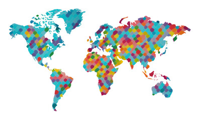 Obraz premium PNG World map celebration creativity technology.