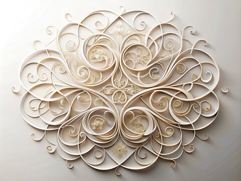 Elegant Swashes Of Calligraphy Artfully Intertwine On A Crisp White Background, Forming An Intricate Web Of Swirling Lines.