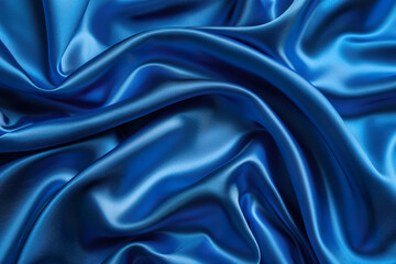 Fototapeta premium A blue fabric with a pattern of waves,, generative ai image,