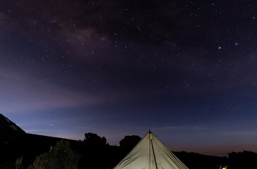 Starry night in the Kilimanjaro National Park, Tanzania