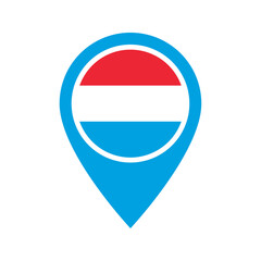 Luxembourg flag location icon