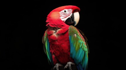 Obraz premium Red and Green Macaw Parrot