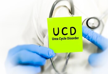 UCD or Urea Cycle Disorder medical term, medical conceptual image.