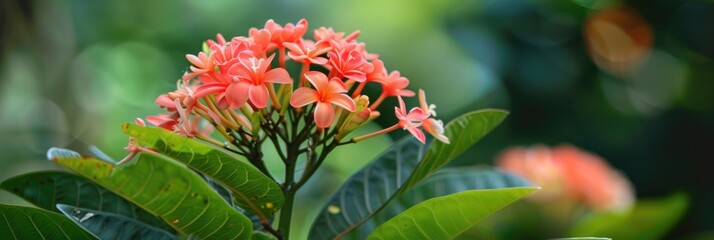 Ixora flower in full bloom, showcasing delicate beauty.