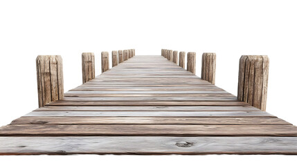Fototapeta premium Wood Pier Isolated On A transparent Background