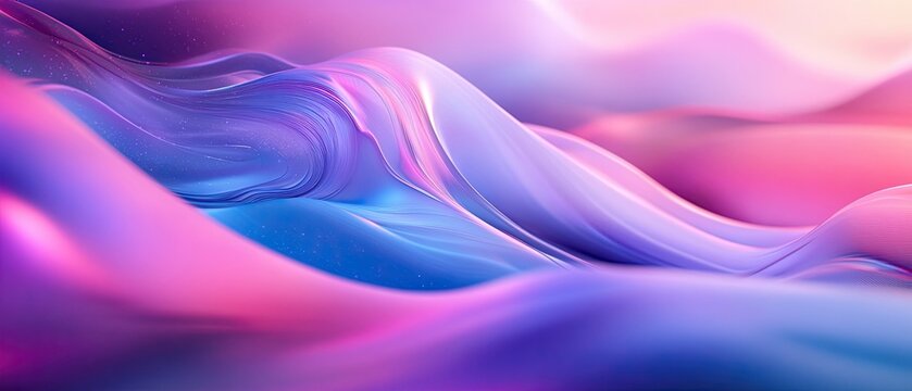 Fluid motion and gentle gradients blending in a serene aesthetic, showcasing flowing shapes and calming colors for a striking 21:9 visual