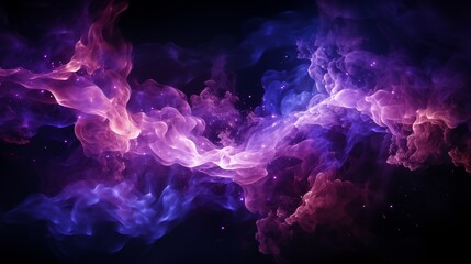 Fototapeta premium purple lightning impact effect on plain black background.