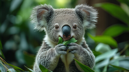 Obraz premium Koala in the wild. Beautiful extreme close-up. Printable photo with Instant Download. Digital photography. Art Decor. Digital art.