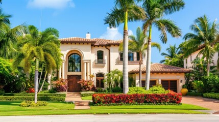 Obraz premium Luxury Mansion in a Tropical Paradise