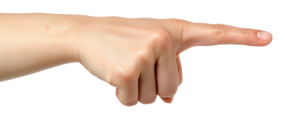 PNG  Index finger hand pointing white background.