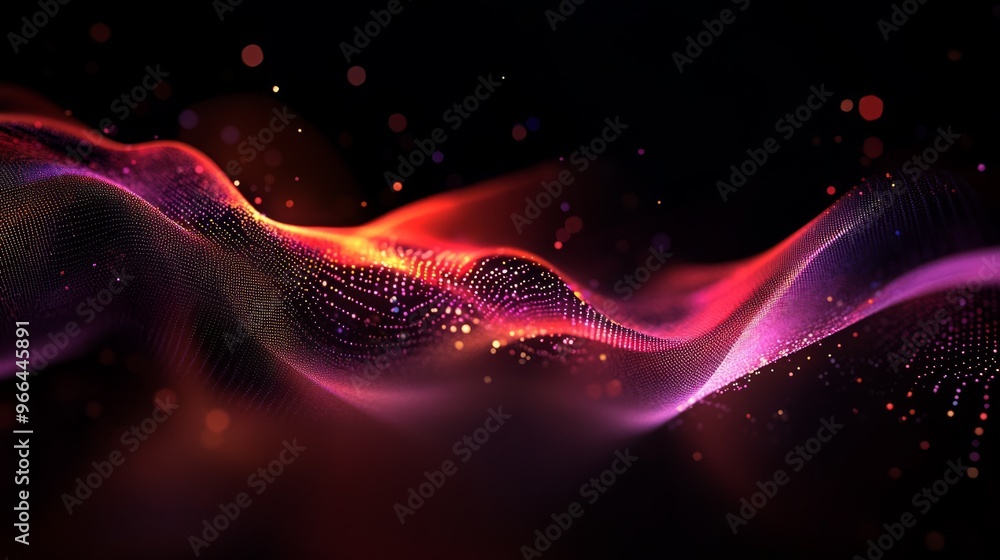 Poster abstract light effect element design on black background