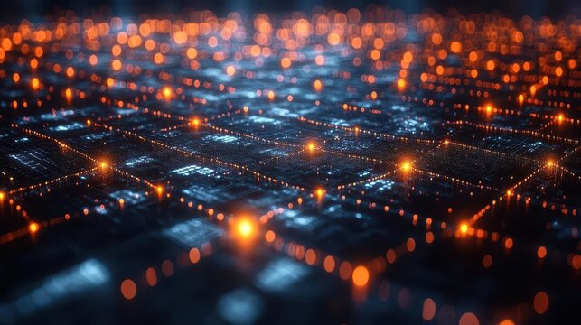 futuristic web3 concept visualization interconnected digital nodes blockchain integration decentralized internet illustration innovative tech evolution representation