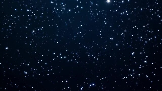 Beautiful starry night, space footage