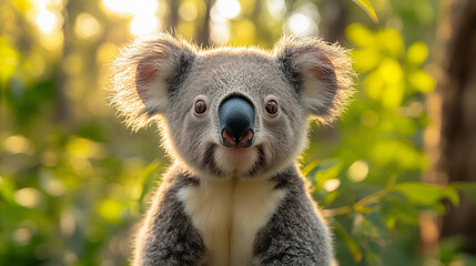 Obraz premium Koala in the wild. Beautiful extreme close-up. Printable photo with Instant Download. Digital photography. Art Decor. Digital art.