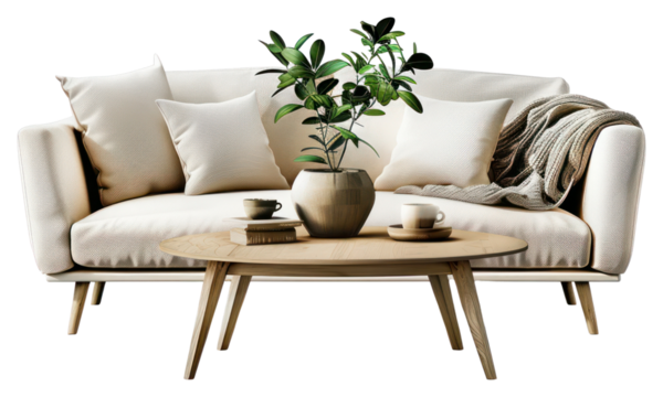 Modern cozy living room setup - Powered by Adobe