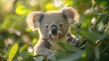 Koala in the wild. Beautiful extreme close-up. Printable photo with Instant Download. Digital photography. Art Decor. Digital art.