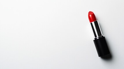 Fototapeta premium Red Lipstick on White Background