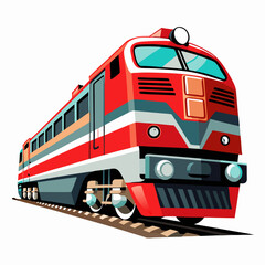 train on a white background