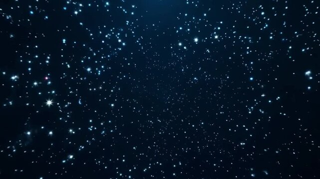 Beautiful set of shining stars in abstract night sky