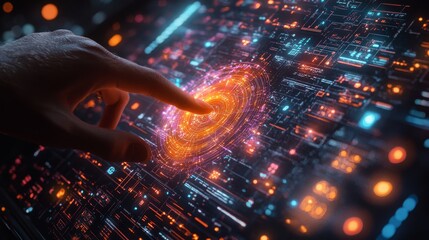 Holographic interface displays a detailed network map in a tech demo