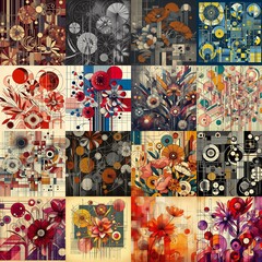 Obraz premium Illustration of flowers. Modern art style