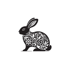 Rabbit silhouette vector design