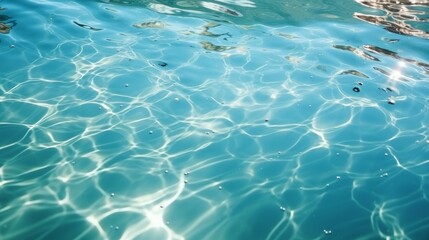 Obraz premium Gentle ripples disturb the surface of a clear water body, creating a serene natural scene