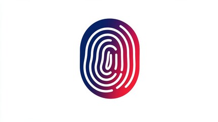 Fingerprint design as a logo for a tech startup, biometric branding, digital identity logo