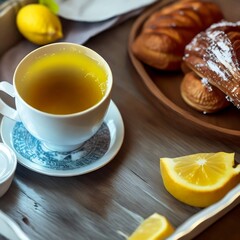 cup of tea with lemon
