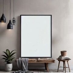 interior room design with a frame