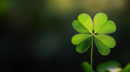 Close-up of four-leaf clover.