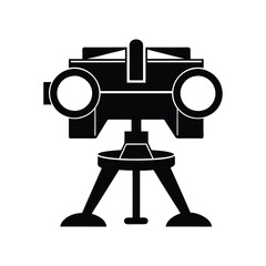 Fototapeta premium Stereoscope silhouette black vector art , Photographer silhouette vector art illustration.