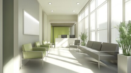 Modern Office Waiting Area with Natural Light
